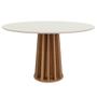 Imagem de Conjunto Mesa de Jantar 1,35m com Vidro + 4 Cadeiras em MDF