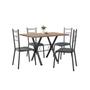 Imagem de Conjunto Mesa de Jantar 136cm Miami com 4 Cadeiras Santiago