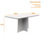 Imagem de Conjunto Mesa de Jantar 1,60m Anitta Tampo MDF com Vidro e 6 cadeiras Ana Ypê/Preto/Ja03 - New Ceval