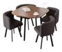 Imagem de Conjunto Mesa De Jantar + 4 Cadeiras Compact Comfort Cinza