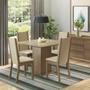 Imagem de Conjunto Mesa de Jantar 4 Lugares Tampo de Vidro Moscou Plus Madesa