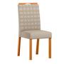 Imagem de Conjunto Mesa de Jantar 90cm Anitta Tampo em Mdf com Vidro e 4 Cadeiras Mariah Ypê/Off White/Ja01 - New Ceval
