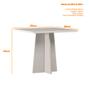 Imagem de Conjunto Mesa de Jantar 90cm Anitta Tampo Mdf com Vidro e 4 Cadeiras Ana Ypê/Off White/Ln04 - New Ceval