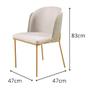 Imagem de Conjunto Mesa de Jantar Barcelona Off White Base Dourado 1,20M com 4 Cadeiras Aurora