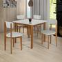 Imagem de Conjunto Mesa de Jantar Base Madeira Maciça com 4 Cadeiras Elisa Ideal para Apartamenteo 80 X 80 Off