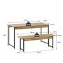 Imagem de Conjunto Mesa de Jantar com 1 Banco e 4 Cadeiras Eames Base Madeira Espresso Móveis
