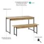 Imagem de Conjunto Mesa de Jantar com 1 Banco e 4 Cadeiras Eames Base Madeira Espresso Móveis