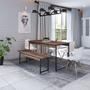 Imagem de Conjunto Mesa de Jantar com 1 Banco Estilo Industrial Active Yescasa
