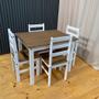 Imagem de Conjunto Mesa De Jantar Com 4 Cadeiras Madeira Maciça 100x80