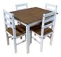 Imagem de Conjunto Mesa De Jantar Com 4 Cadeiras Madeira Maciça 100x80