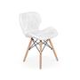 Imagem de Conjunto Mesa de Jantar Eiffel 80cm Branca 4 Cadeiras Eiffel Estofada Slim B