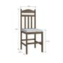 Imagem de Conjunto Mesa de Jantar Elegante 4 Cadeiras Assento Estofado Móveis Canção