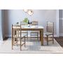 Imagem de Conjunto Mesa de Jantar Elegante 4 Cadeiras Assento Estofado Móveis Canção