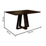Imagem de Conjunto Mesa de Jantar em Madeira Frame 120x80cm com 4 Cadeiras Tec Algodão Bege Nogueira