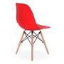 Imagem de Conjunto Mesa de Jantar Hairpin 130x80 Branca com 4 Cadeiras Eames Eiffel - Vermelho