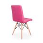 Imagem de Conjunto Mesa de Jantar Hairpin 130x80 Branca com 6 Cadeiras Eiffel Gomos - Rosa