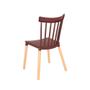 Imagem de Conjunto Mesa de Jantar Hairpin 130x80 Branca com 6 Cadeiras Eiffel Windsor - Marrom