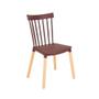Imagem de Conjunto Mesa de Jantar Hairpin 130x80 Branca com 6 Cadeiras Eiffel Windsor - Marrom