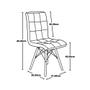 Imagem de Conjunto Mesa de Jantar Hairpin 130x80 Natural com 4 Cadeiras Eiffel Gomos - Rosa