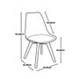 Imagem de Conjunto Mesa de Jantar Hairpin 130x80 Natural com 4 Cadeiras Eiffel Leda - Branco