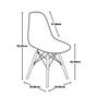 Imagem de Conjunto Mesa de Jantar Hairpin 130x80 Preta com 4 Cadeiras Eames Eiffel - Rosa
