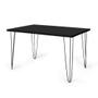 Imagem de Conjunto Mesa de Jantar Hairpin 130x80 Preta com 4 Cadeiras Eames Eiffel - Rosa