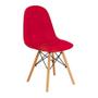 Imagem de Conjunto Mesa de Jantar Hairpin 130x80 Preta com 4 Cadeiras Eiffel Botonê - Vermelho