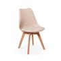 Imagem de Conjunto Mesa de Jantar Hairpin 130x80 Preta com 4 Cadeiras Eiffel Leda - Nude