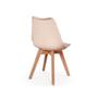 Imagem de Conjunto Mesa de Jantar Hairpin 130x80 Preta com 4 Cadeiras Eiffel Leda - Nude