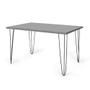 Imagem de Conjunto Mesa de Jantar Hairpin 130x80 Volpi com 4 Cadeiras Eames Eiffel - Cinza