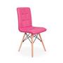 Imagem de Conjunto Mesa de Jantar Hairpin 130x80 Volpi com 6 Cadeiras Eiffel Gomos - Rosa