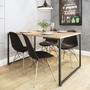 Imagem de Conjunto Mesa de Jantar Industrial 4 Cadeiras Base Madeira Eames Espresso Móveis