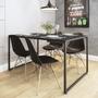 Imagem de Conjunto Mesa de Jantar Industrial com 4 Cadeiras Base Madeira Eames Espresso Móveis