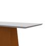 Imagem de Conjunto Mesa de Jantar Jasmin 1,60m Tampo de Madeira com Vidro Colado com 6 Cadeiras Amanda Cor Ypê  Offwhite WD22 New Ceval