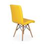 Imagem de Conjunto Mesa de Jantar Laura 100cm Branca com 4 Cadeiras Eiffel Gomos - Amarela