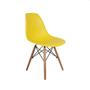 Imagem de Conjunto Mesa de Jantar Luiza 80cm Branca com 2 Cadeiras Eames Eiffel - Amarelo