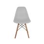 Imagem de Conjunto Mesa de Jantar Luiza 80cm Branca com 2 Cadeiras Eames Eiffel - Cinza