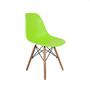 Imagem de Conjunto Mesa de Jantar Luiza 80cm Branca com 2 Cadeiras Eames Eiffel - Verde