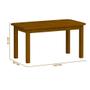 Imagem de Conjunto Mesa De Jantar Madeira Maciça Safira Com 6 Lugares Estofados Imbuia Shop JM