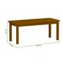 Imagem de Conjunto Mesa De Jantar Madeira Maciça Safira Com 8 Lugares Estofados Imbuia Shop JM
