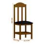 Imagem de Conjunto Mesa De Jantar Madeira Maciça Safira Com 8 Lugares Estofados Imbuia Shop JM