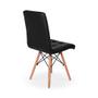 Imagem de Conjunto Mesa de Jantar Maitê 60cm Branca com 2 Cadeiras Eiffel Gomos - Preta
