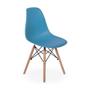 Imagem de Conjunto Mesa de Jantar Maitê 80cm Preta com 4 Cadeiras Charles Eames - Turquesa