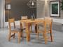 Imagem de Conjunto Mesa De Jantar Pallace 110x75cm Mel Com 4 Cadeiras Brisa Kaki  JLAR Móveis