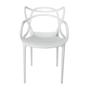 Imagem de Conjunto Mesa de Jantar Quadrada Eiffel Branca 80x80cm com 4 Cadeiras Allegra - Branco