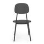 Imagem de Conjunto Mesa de Jantar Quadrada Eiffel Branca 80x80cm com 4 Cadeiras Itália - Preto