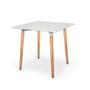Imagem de Conjunto Mesa de Jantar Quadrada Eiffel Branca 80x80cm com 4 Cadeiras Itália - Preto