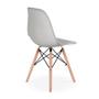 Imagem de Conjunto Mesa de Jantar Quadrada Sofia Branca 80x80cm com 4 Cadeiras Eames Eiffel - Cinza