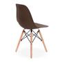 Imagem de Conjunto Mesa de Jantar Quadrada Sofia Preta 80x80cm com 2 Cadeiras Eames Eiffel - Marrom