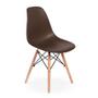 Imagem de Conjunto Mesa de Jantar Quadrada Sofia Preta 80x80cm com 2 Cadeiras Eames Eiffel - Marrom
